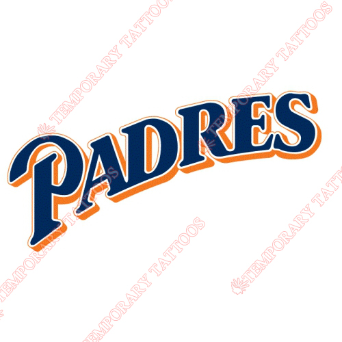 San Diego Padres Customize Temporary Tattoos Stickers NO.1866